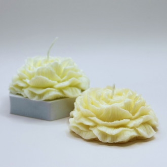 Peony Duo – White Candle Set